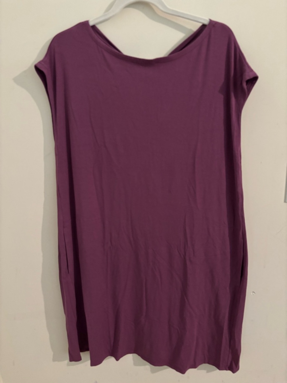 Eileen Fisher Bateau Shift Dress - Plum - Women’s Large